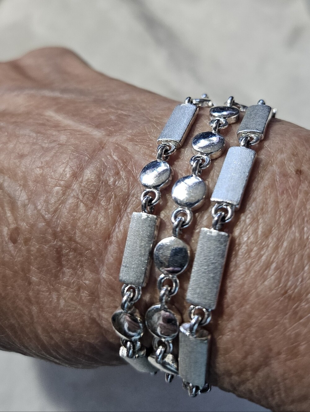 Napier Vintage Silver-Tone Multi-Row Link Bracelet